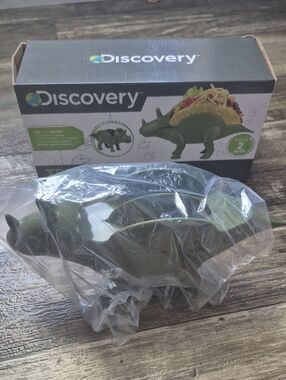 Discovery Triceratataco Taco & Snack Holder  Dinasaur Olive Green